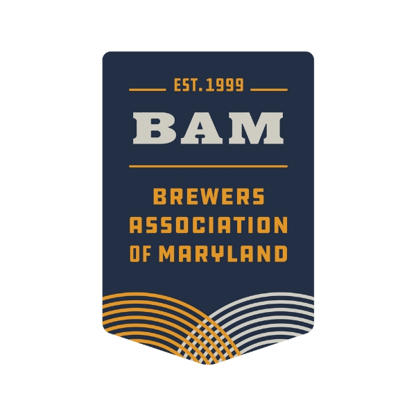Logo for the Brewers Association of Maryland (BAM), established in 1999.